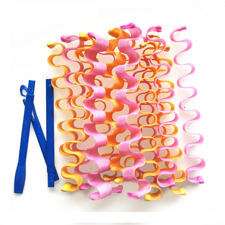

Бигуди Magic Curler "Волна" длина 50 см, набор 18 шт., оранжево-розовые.