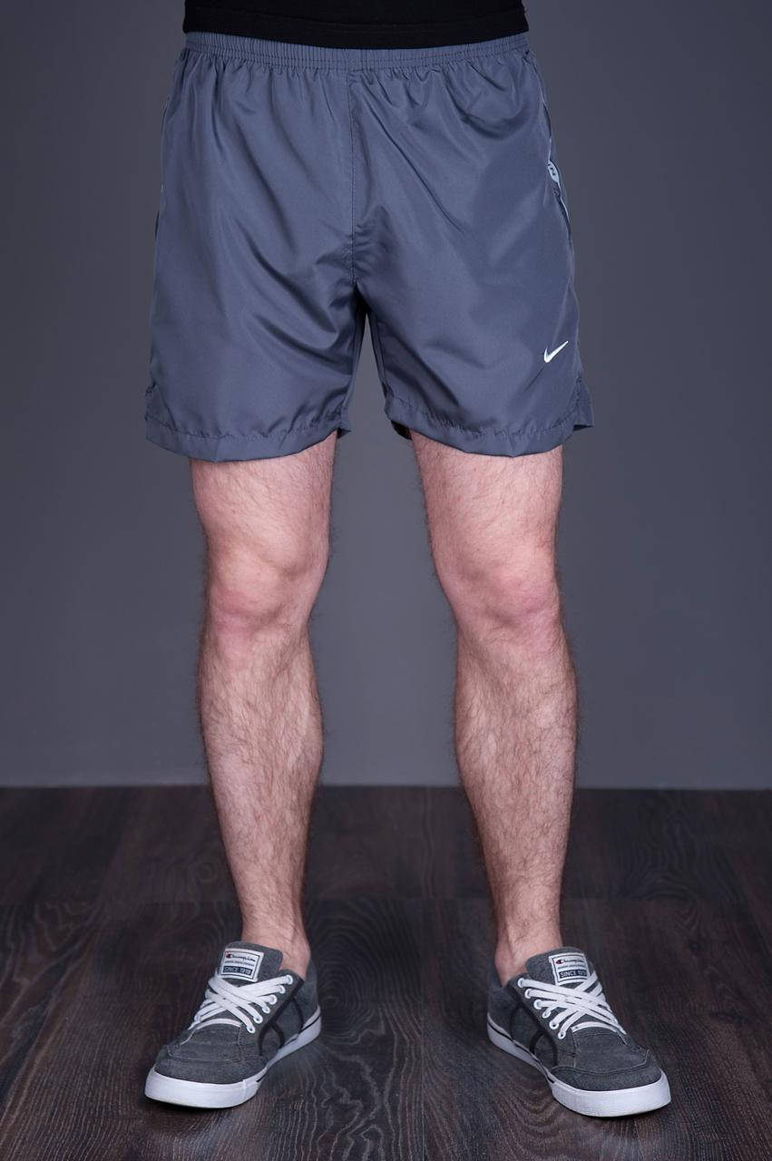 

Чоловічі шорти NIKE (плащівка), сірого кольору, Серый