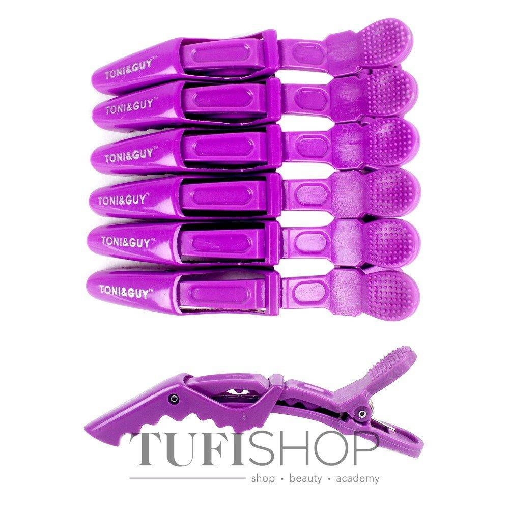 

Зажимы для волос TONI&GUY пластик 11,5 см, фиолетовый, 6 шт