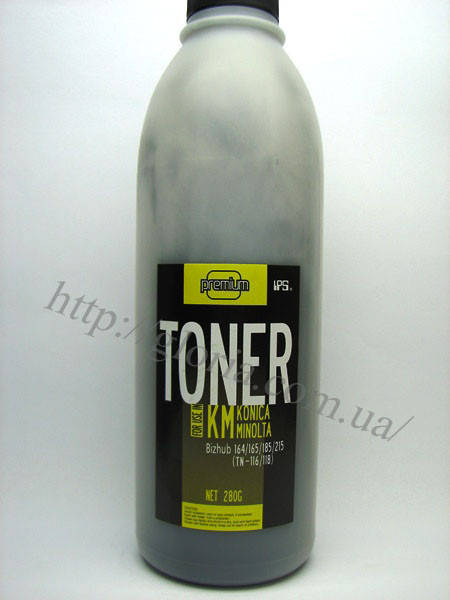 

Тонер для Konica Minota TN-116, TN-118 Bizhub 185 (165/164/215/226) (280г.) IPS