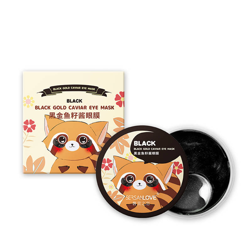 

Гидрогелевые патчи с золотом и экстрактом черной икры Sersanlove Black Gold Caviar Eye Mask, 90г/60шт