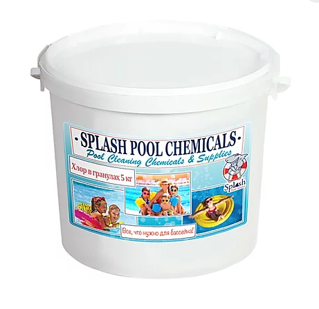 

Шок-хлор SPLASH для дезинфекции воды в бассейне в гранулах 5 кг.