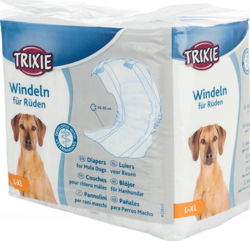 

Подгузники для собак (кобелей) Trixie TX-23643 ( L-XL ) 12шт