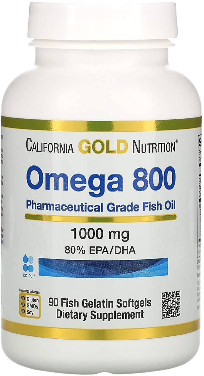 

California Gold Nutrition Omega 800 90 гелевых капсул