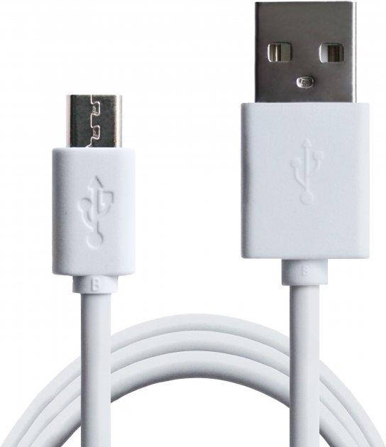 

Кабель микро ЮСБ USB-micro USB PM025W 1 м White, Белый