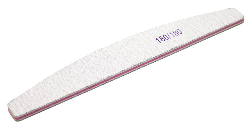 

Пилочка для ногтей Rixus серая полукруглая 180/180 (9595Gu)