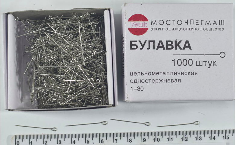 

Неведимка цельностержневая ( наб= 1000шт) металл уп=1наб