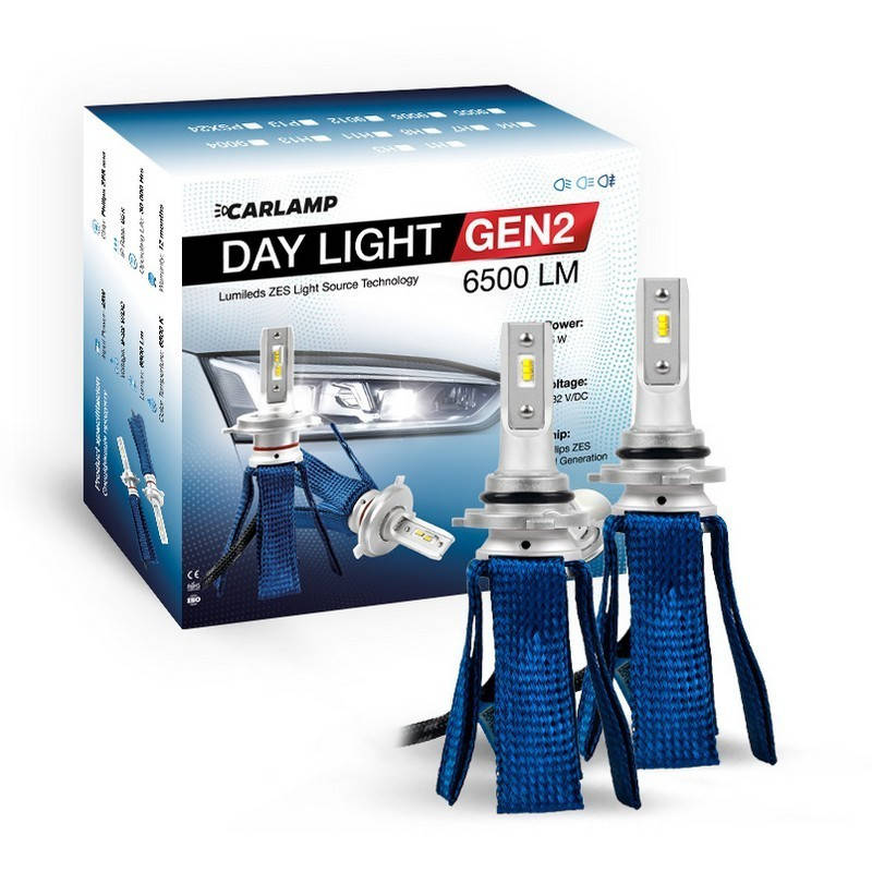 

Светодиодные автолампы HB4 CARLAMP Day Light GEN2 Led для авто 6500Lm 6000K (DLGHB4)