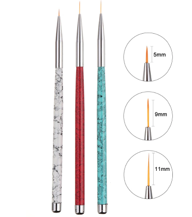 

Набор тонких кистей SocTTeal для росписи ногтей ( 3 шт)