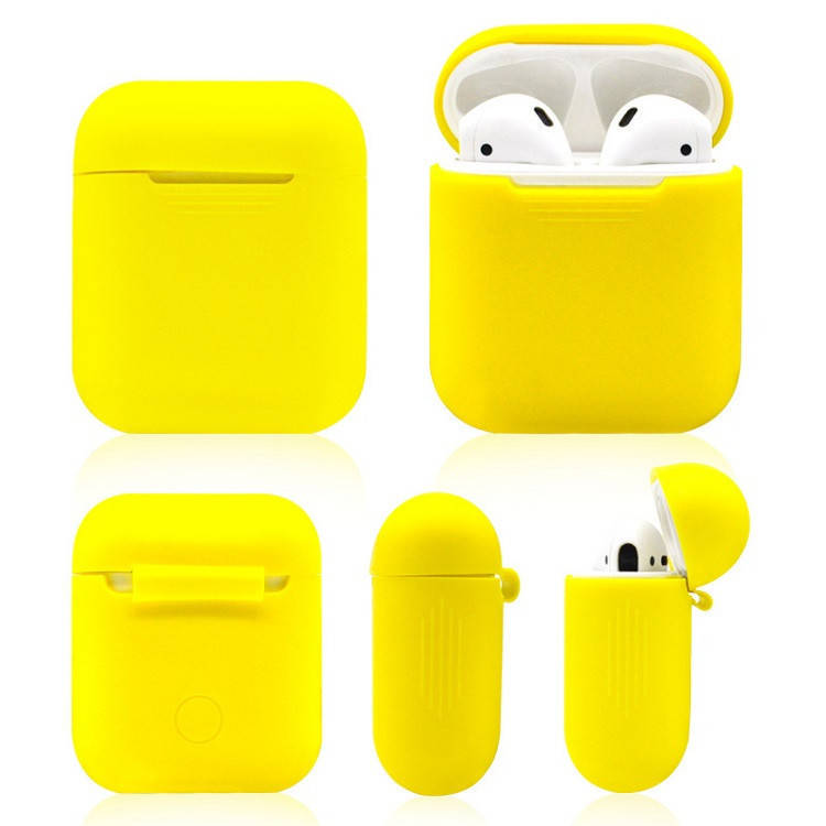 

Силиконовый противоударный чехол - Airpods Apple. Желтые. Класс А, Желтый