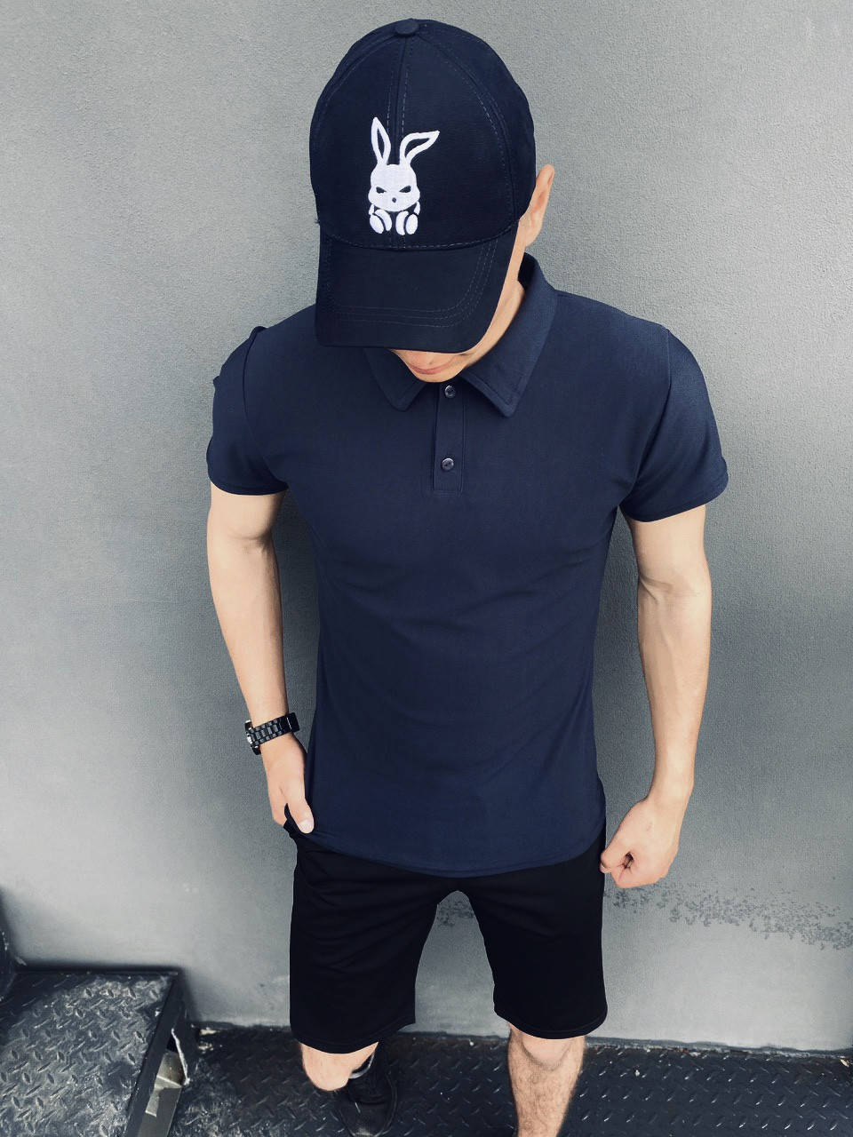 

Шорты + Футболка поло "LaCosta" navy + Подарок | Спортивный костюм мужской летний повседневный ТОП качества, Темно-синий