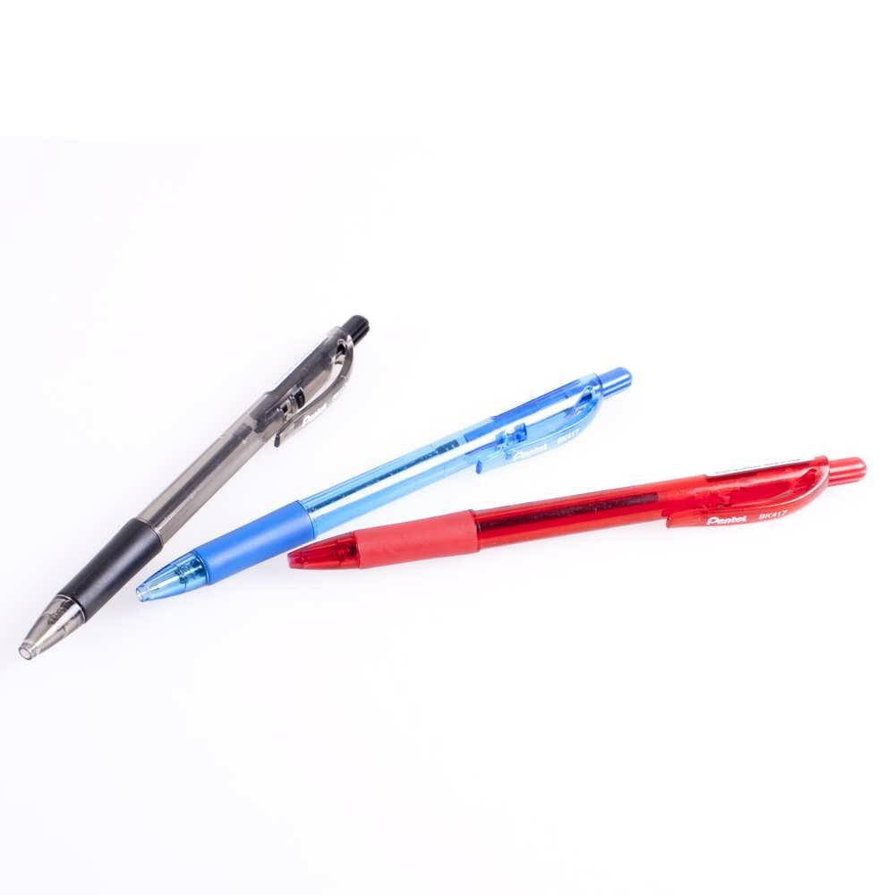 

Ручка шариковая автомат Pentel BK 417 0,7 красная