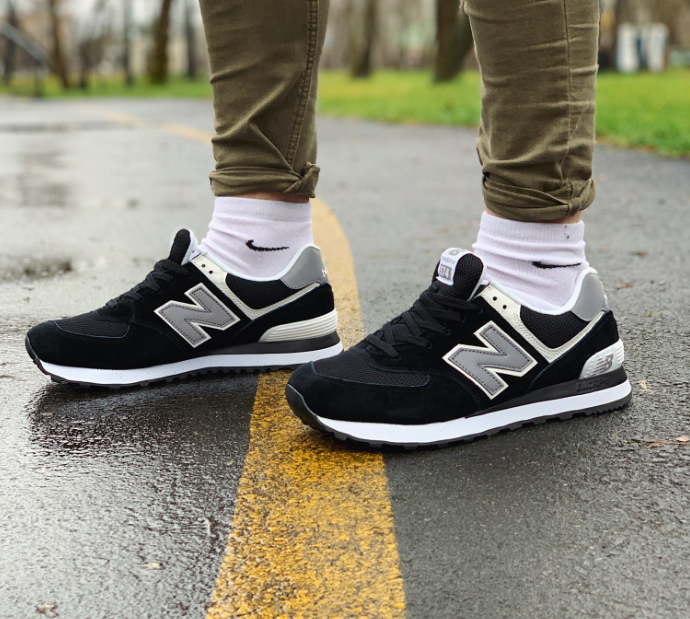 

Кроссовки натуральная замша New Balance 574 Нью Беланс, Черный