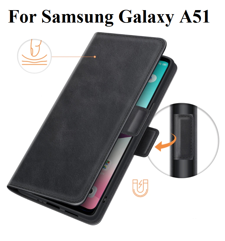 

Чехол книжка Double для Samsung Galaxy A51 (A515F), Черный