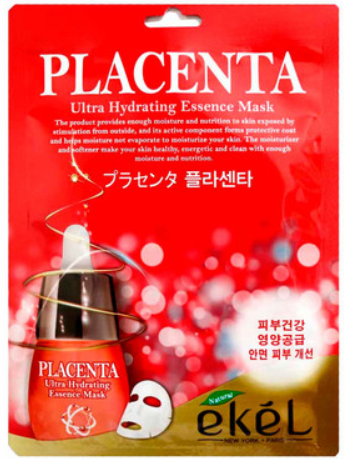 

Восстанавливающая тканевая маска с плацентой Ekel Placenta Ultra Hydrating Essence Mask, Экель