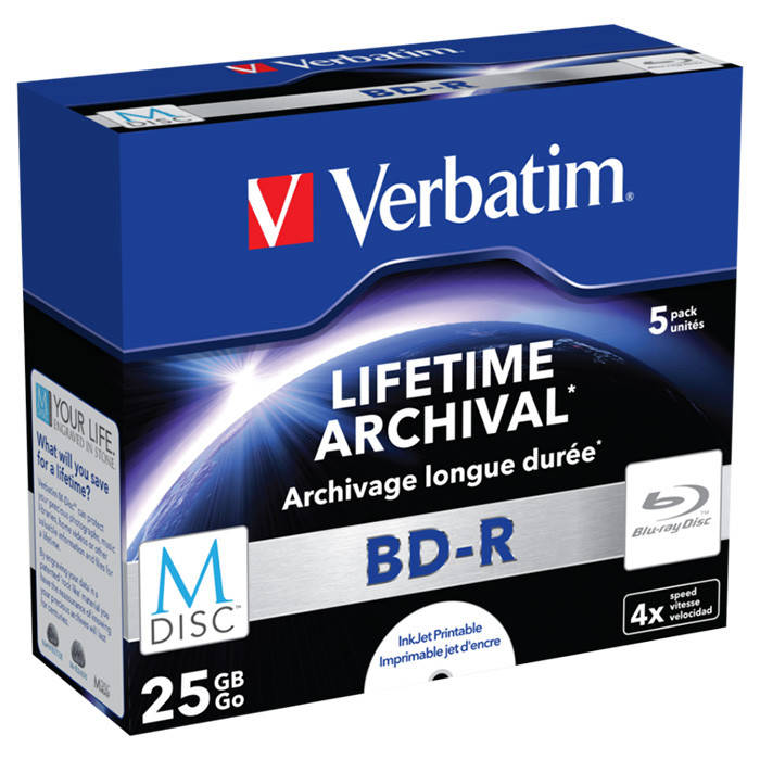 

VERBATIM M-DISC BD-R 25Gb 4x Jewel 1 pcs Printable 43822