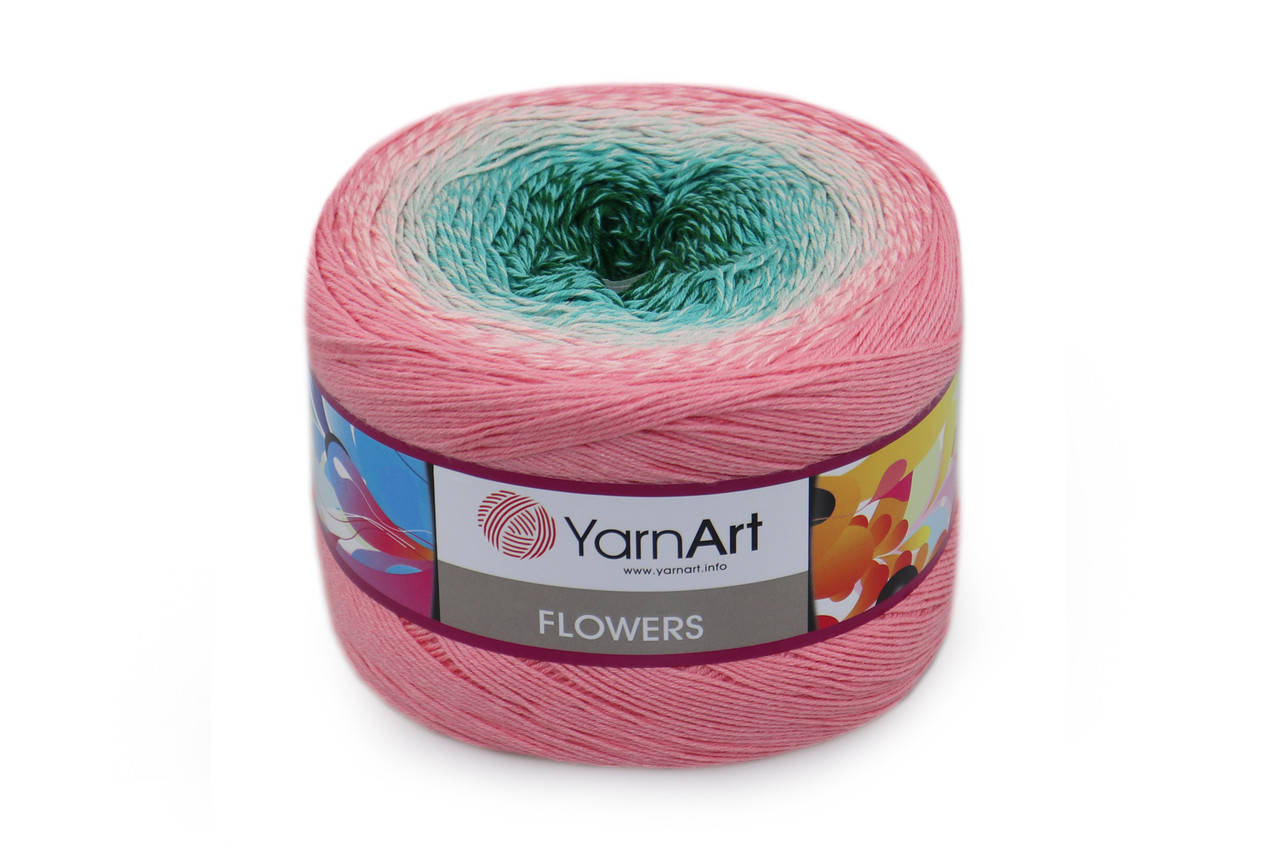 

YarnArt Flowers, №292, Секционное крашение