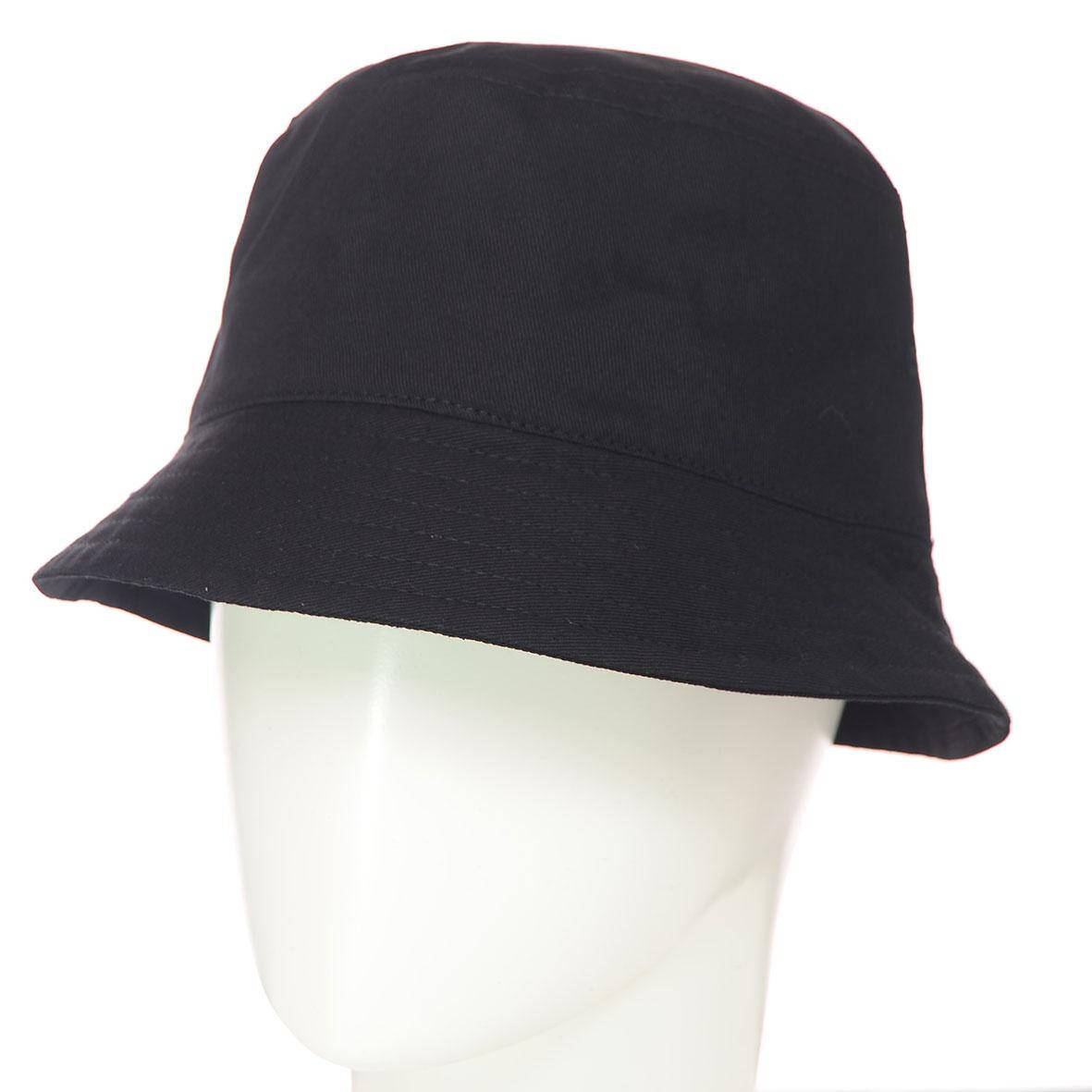 

Панама черного цвета без надписей летняя однотонная мужская женская