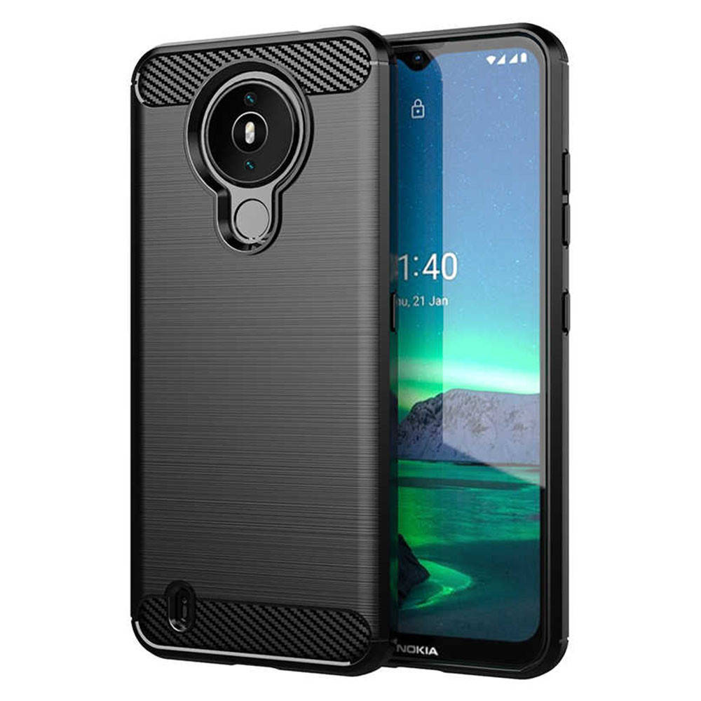 

Чехол накладка Polished Carbon для Nokia 1.4, Разные цвета