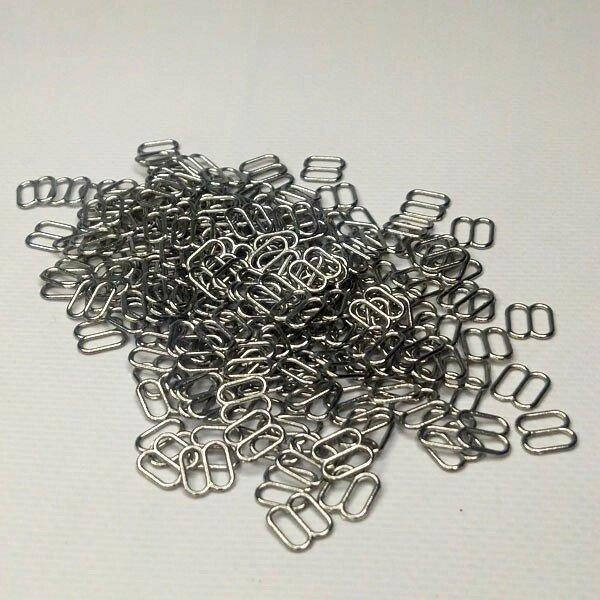 

10 шт. - Серебряный 0,8 см регулятор (МЕТАЛЛ) для бретелей бюстгальтера (восьмерка) (СИНДТЕКС-1576)