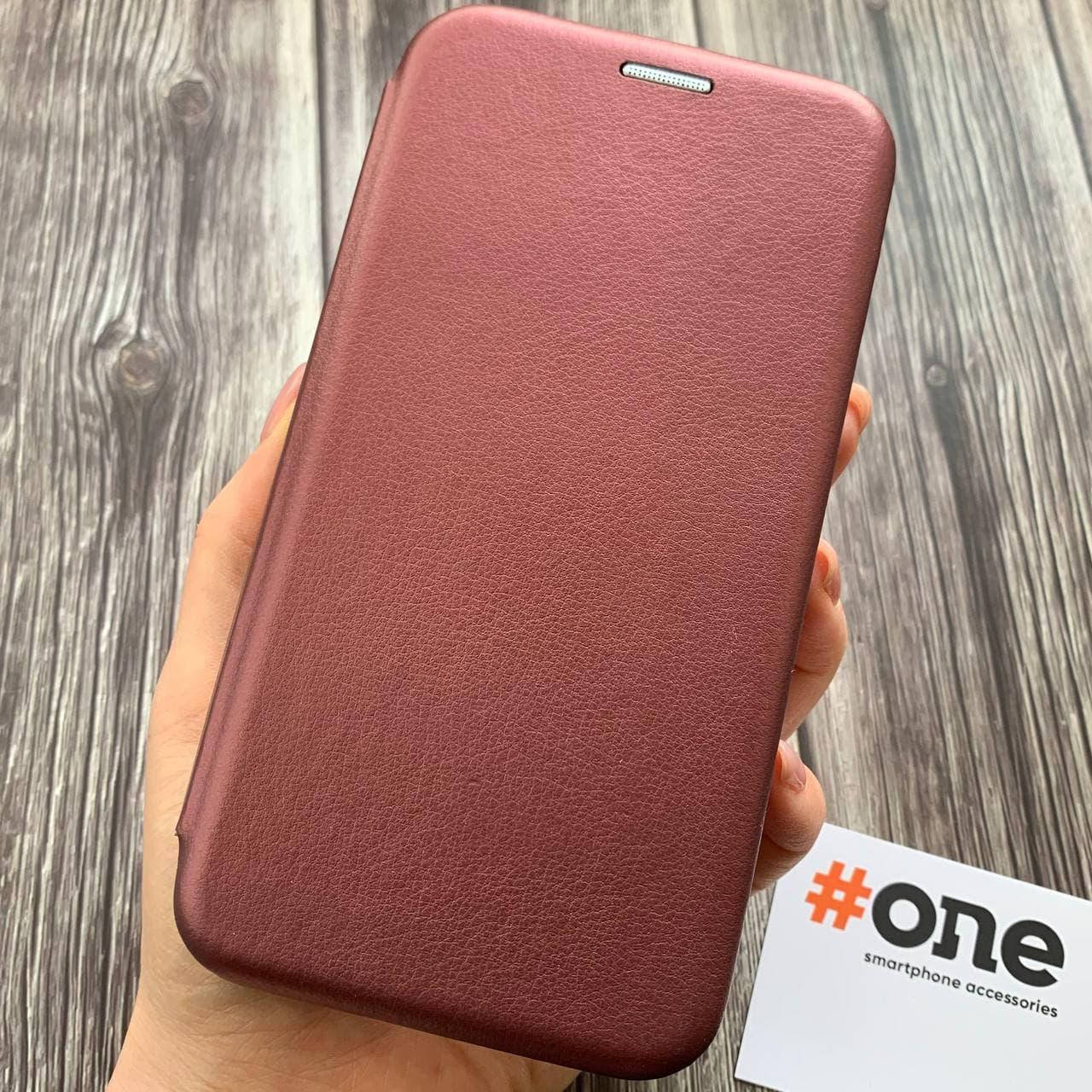 

Чехол книга для Meizu M8 Note с эко кожи с подставкой магнитом книжка на телефон мейзу м8 нот бордовая STN, Бордовый