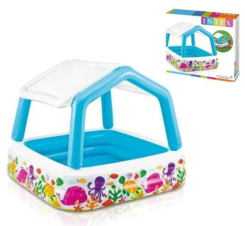 

Intex Бассейн 57470 NP (3) квадратный, со съёмной крышей, 157х122см, 282л, от 3-х лет