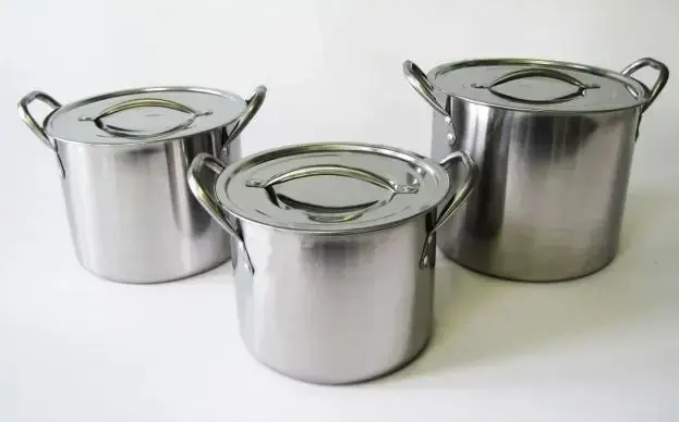 

Набор кастрюль 3 штуки с крышкой нержавейка высокие 2,5л, 3,5л, 4,5л, Стальной