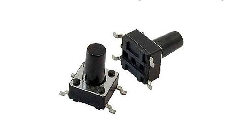 

Кнопка микровыключатель SMD 4 контакта 6х6х12 (11541)