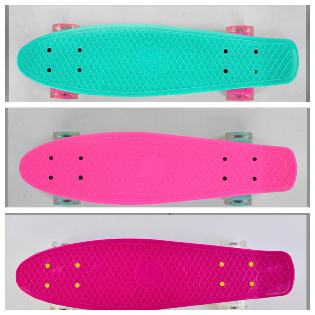 

Скейт пенниборд "Penny Board" светящиеся колеса, Розовый