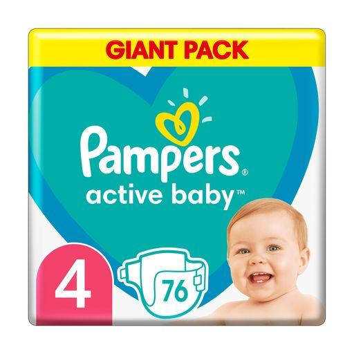

Подгузники Pampers Active Baby размер 4 (9-14 кг), 76 шт, Белый