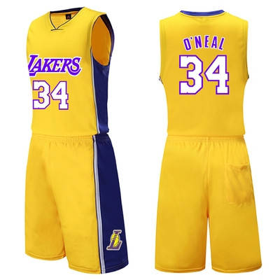 

Форма желтая ONEAL №34 (майка+шорты) Los Angeles Lakers