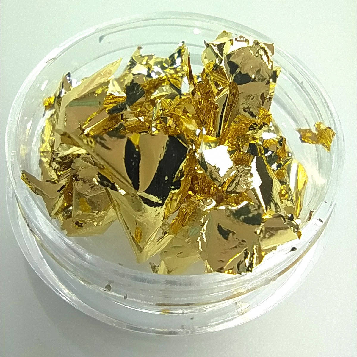 

Поталь сусальное светлое золото (жатая фольга) в баночке, Золотистый