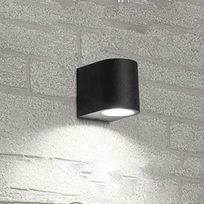 

Светильник фасадный настенный уличный под патрон GU10 черный IP54