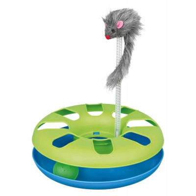 

Игрушка для кошек Trixie Трек игровой с мышкой «Crazy Circle» d=24 см, h=29 см, Голубой