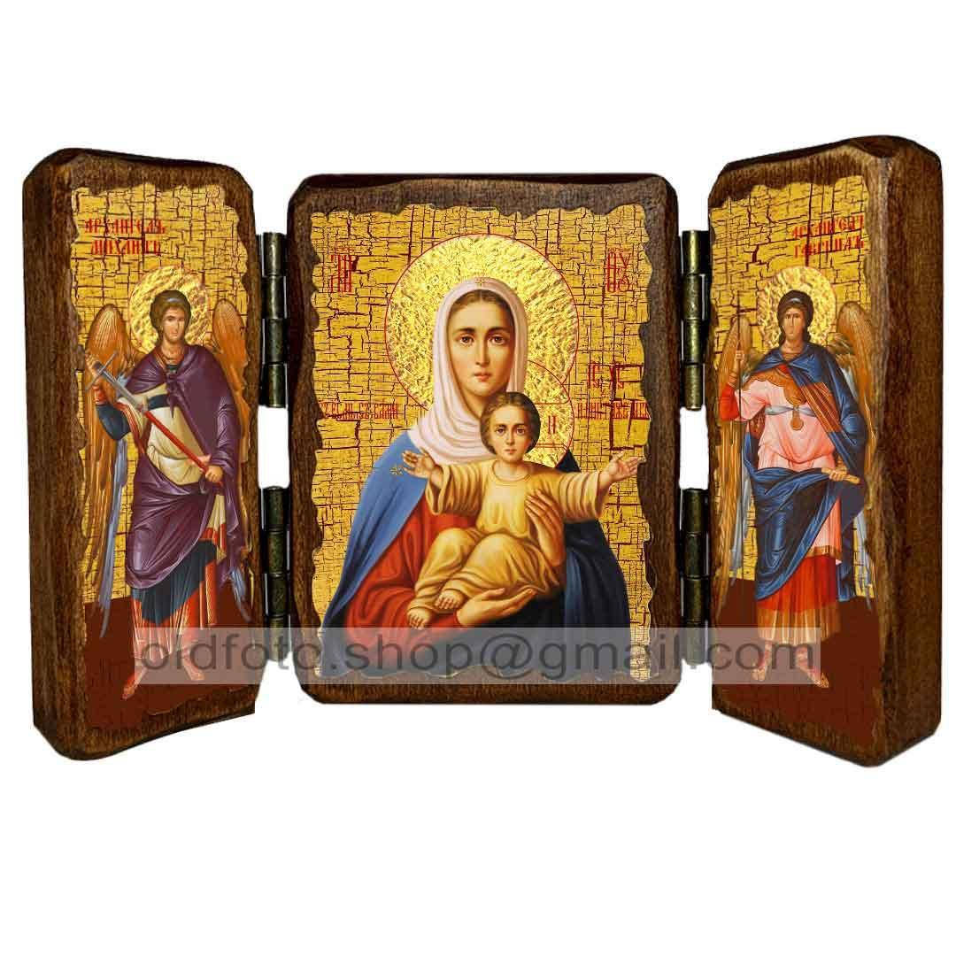 

Аз Есмь с Вами и Никтоже на Вы Икона Пресвятой Богородицы ,икона на дереве 260х170 мм