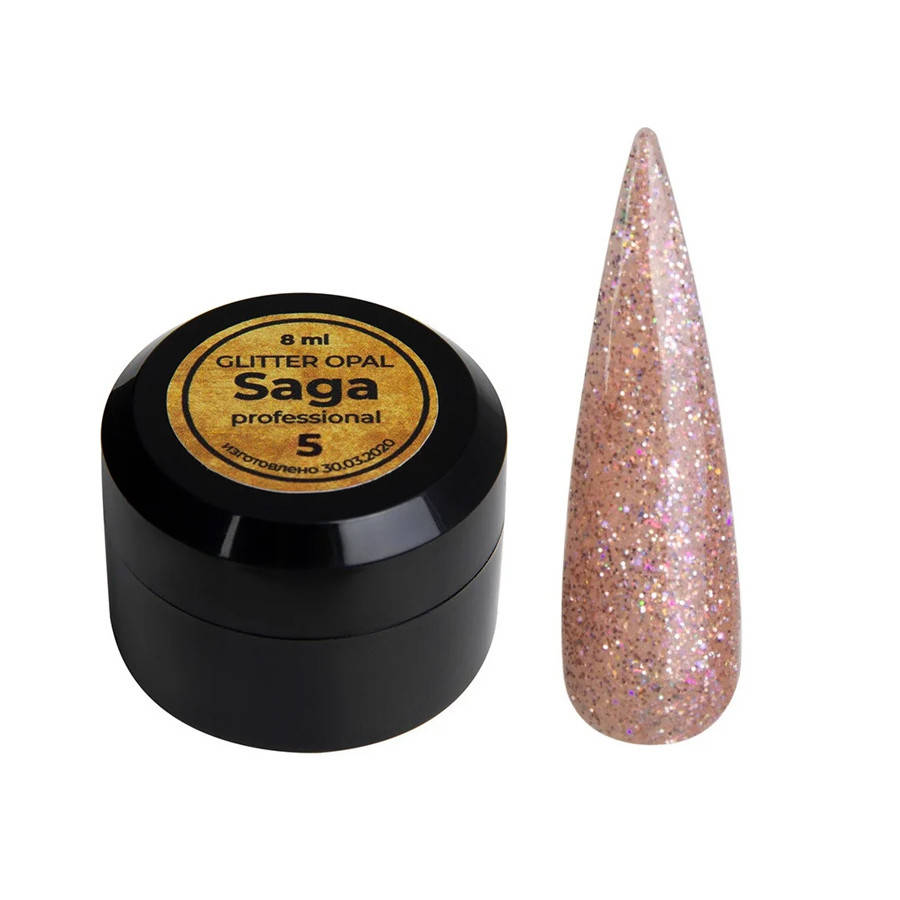 

Гель глиттерный для ногтей Saga Glitter Opal 05