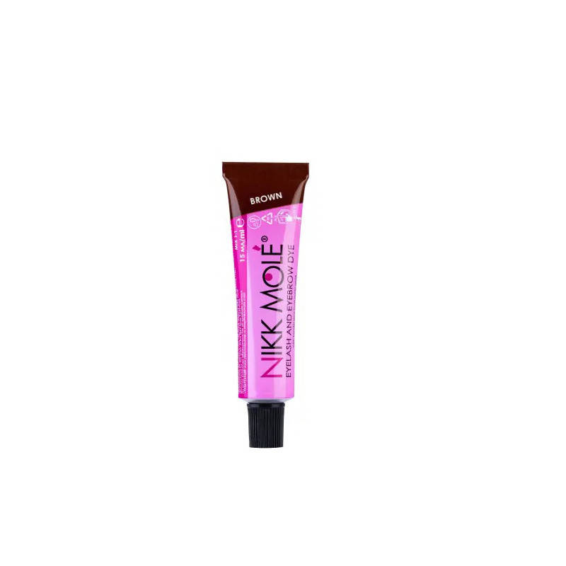 

Nikk Mole Eyelash and Eybrow Dye Brown - краска для бровей и ресниц (коричневый), 15 мл