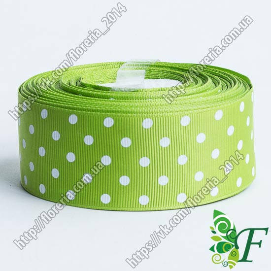 

Лента репсовая Горох 40мм оливковый РГ40-10