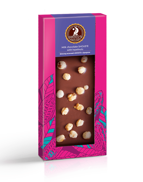 

Шоколад Shoud`e молочный с фундуком 100гр
