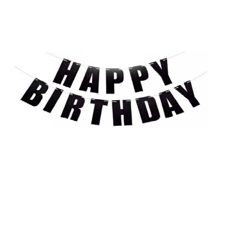 

Гирлянда Happy Birthday черная 47785