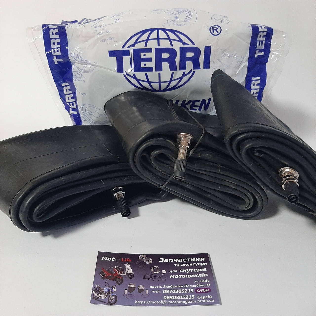 

Камера 12" 120/70-12 изопрен, клапан косой "TERRI"