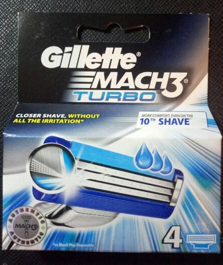 

Сменные кассеты Gillette Mach3 turbo - 4 шт (Оригинал)
