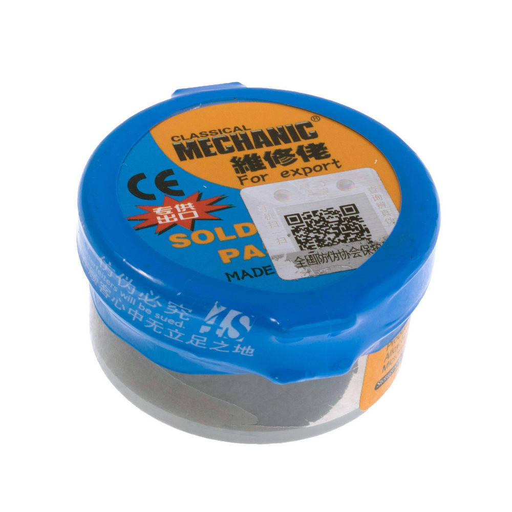 

Оловянно-свинцовая паяльная паста с флюсом Mechanic XG-40 (Sn63/Pb37) 30 грамм