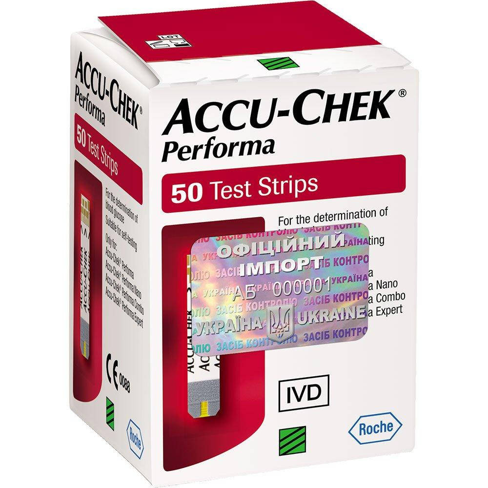 

Тест-полоски Accu-Chek Performa, 50 шт. (Офіційний імпорт)