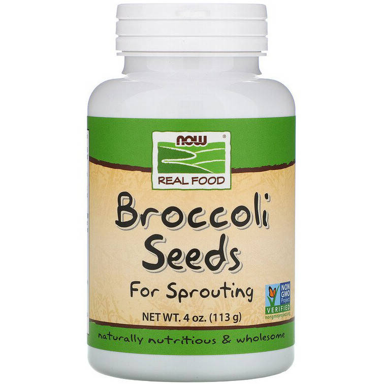 

Семена брокколи NOW Foods, Real Food "Broccoli Seeds" (113 г)