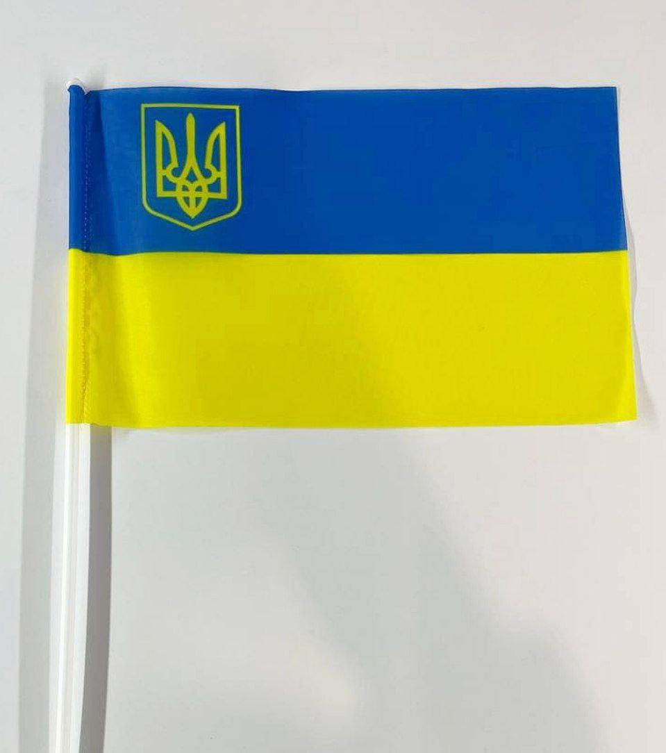 

Флажок Украины сувенирный, флаг Украины на ручке,15х25 см