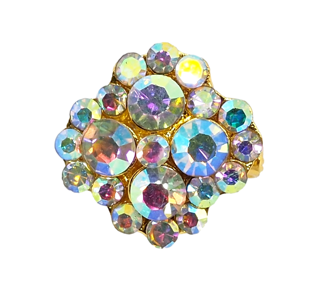 

Брошь-кулон "Цветок из радужных страз"