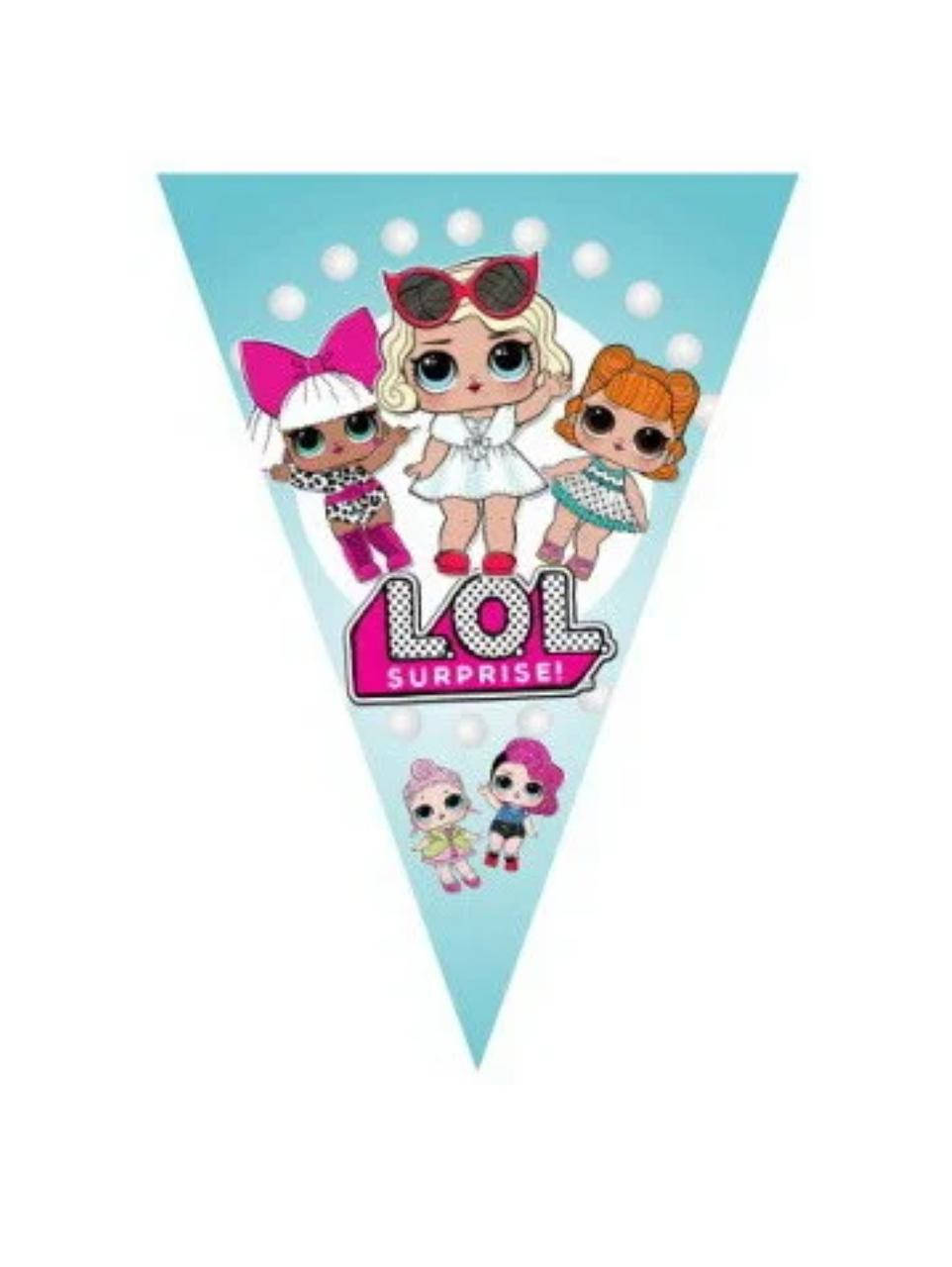 

Флажки вымпелы "LOL" ЛОЛ. Длина 2,5 метра