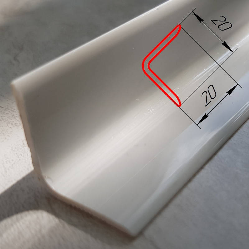 

Уголок внутренний декоративный пластиковый отделочный 20 мм х 20 мм, 2,7 м Белый глянцевый