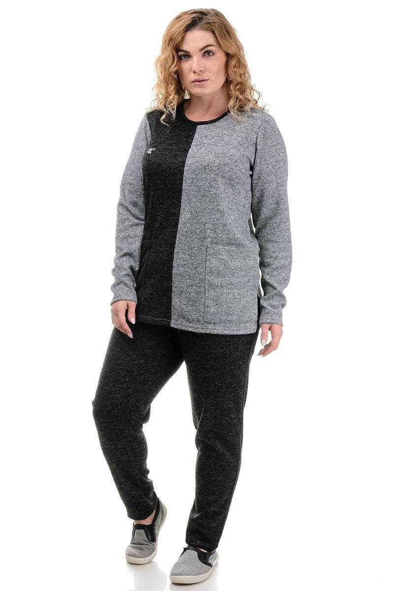 

Костюм из ангоры "ARLEKINO" серый больших размеров размеры : 52, 54, 56, 58